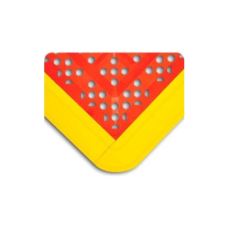 Tennesee Mat Co Wearwell F.I.T. Emergency Shower Mat Kit 5/8in Thick 2.25' x 2.5' Red/Yellow Edging 546.58x27x30RDYL